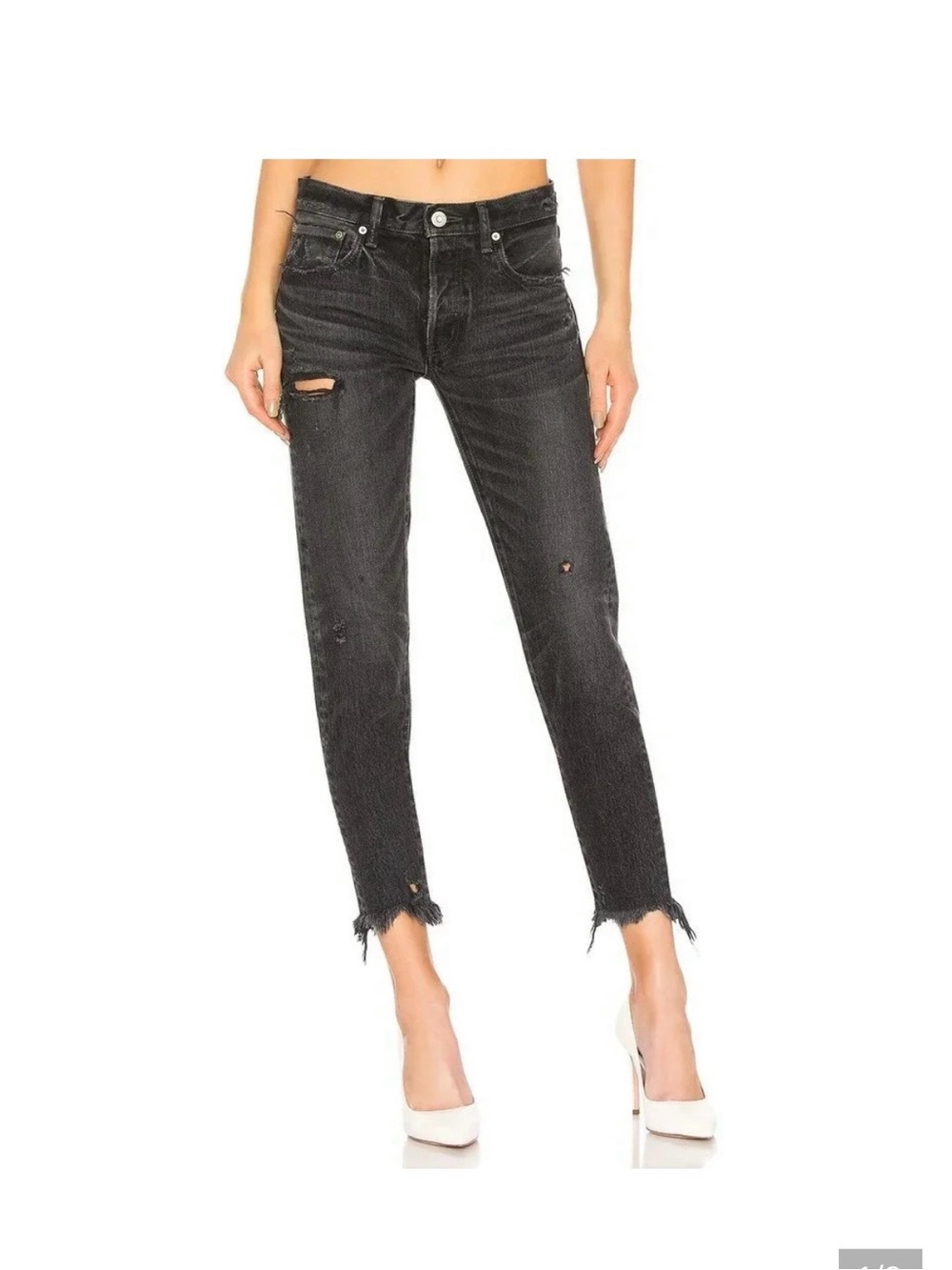 Moussy Vintage Kelley Black Distressed Jeans